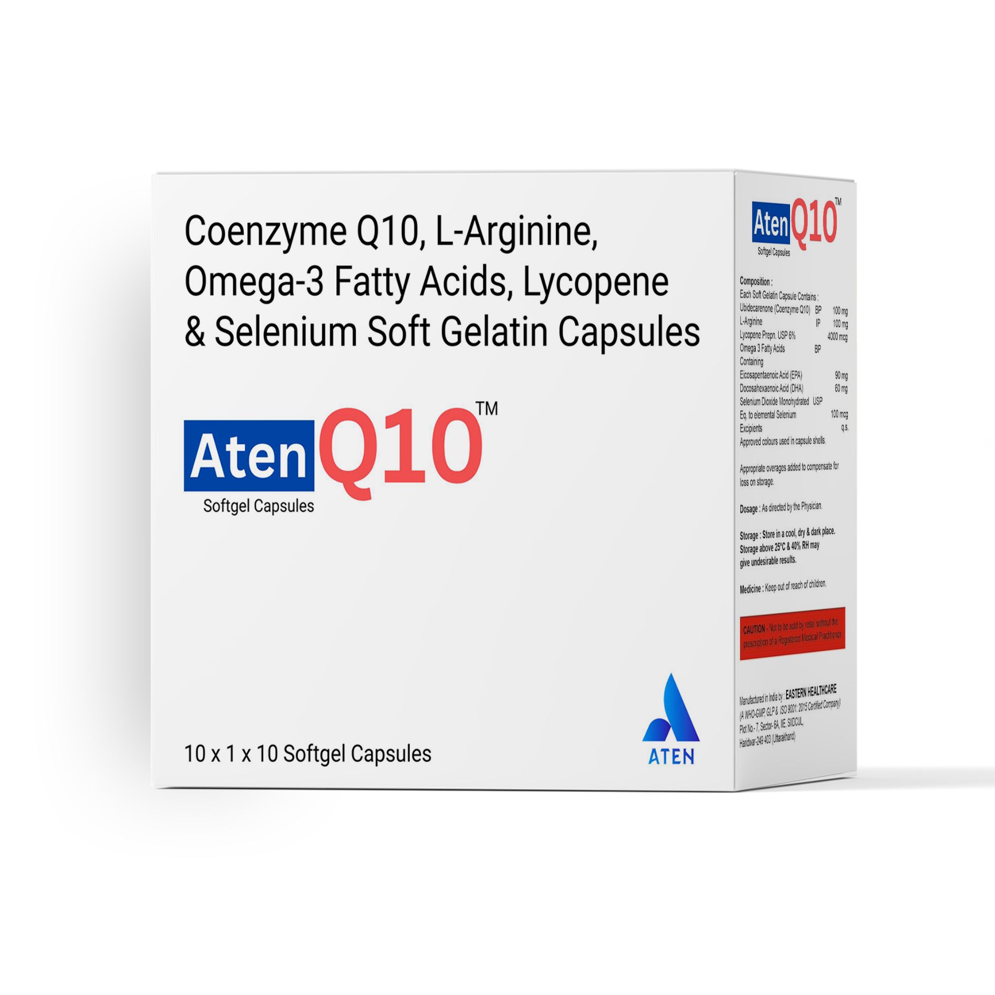 ATenQ10 Softgel Capsule Mockup